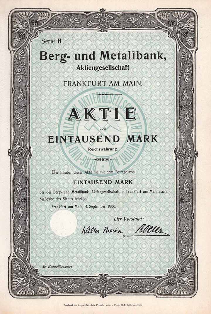 Berg- und Metallbank AG