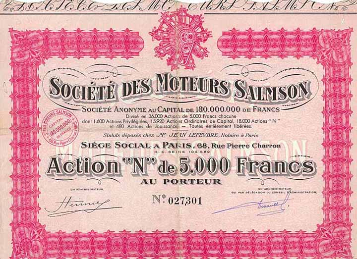 Soc. des Moteurs Salmson S.A.