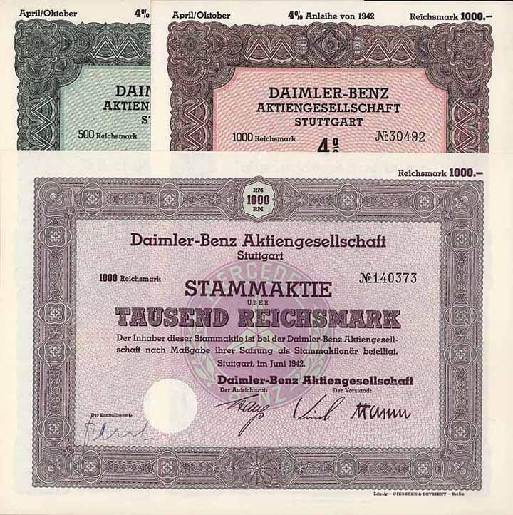 Daimler-Benz AG (4 Stücke)