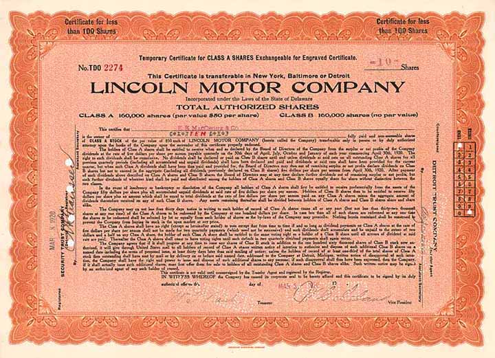 Lincoln Motor Co.