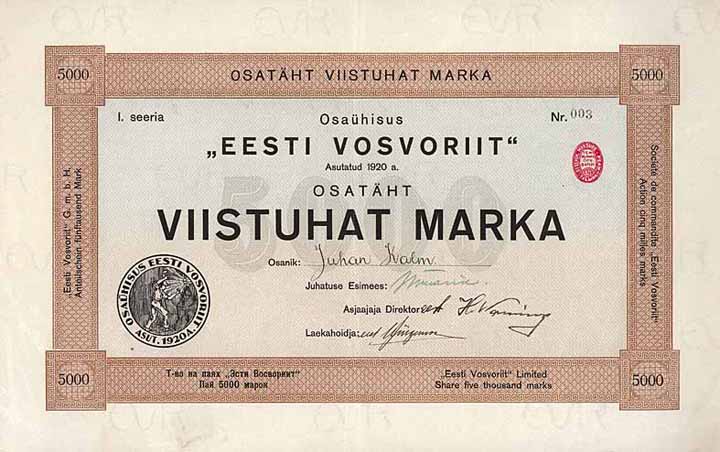 “Eesti Vosvoriit” GmbH