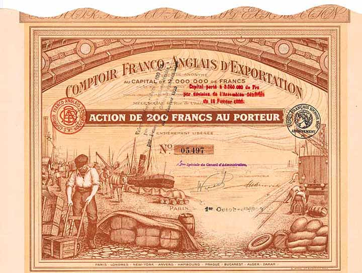 Comptoir Franco-Anglais d’Exportation S.A.