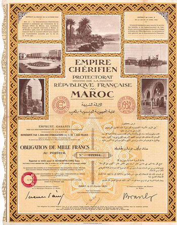 Empire Chérifien Protectorat de la République Francaise au Maroc