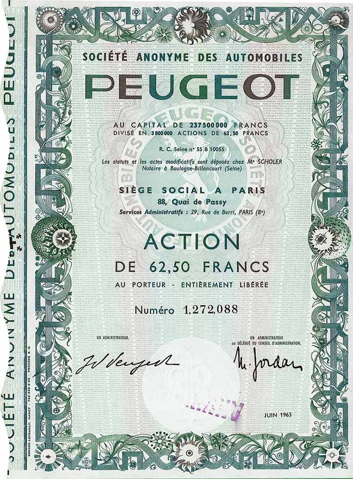 S.A. des Automobiles PEUGEOT