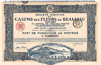 S.A. du Casino des Fleurs de Beaulieu sur-Mer
