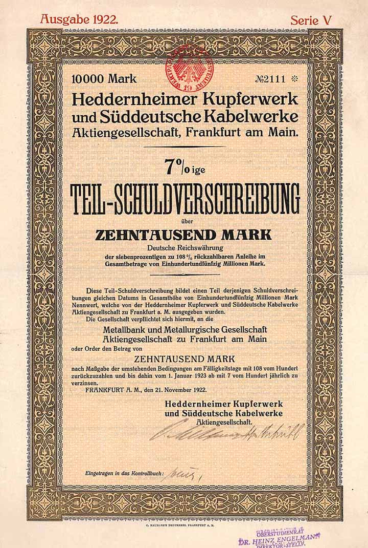 Heddernheimer Kupferwerk und Süddeutsche Kabelwerke