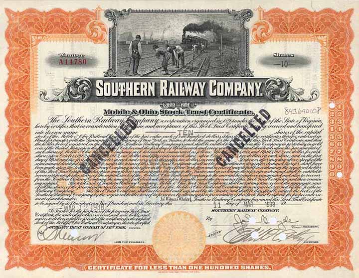 Southern Railway (Mobile & Ohio Stock Trust Certificate)