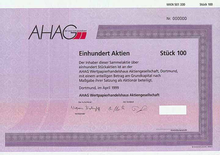 AHAG Wertpapierhandelshaus AG