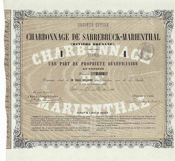 Soc. Civile du Charbonnage de Sarrebruck-Marienthal