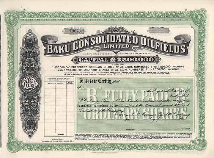 Baku Consolidated Oilfields Ltd.