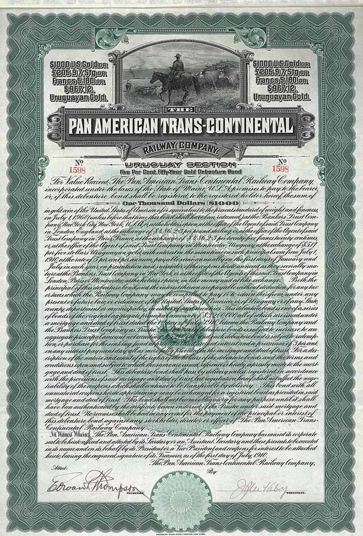 Pan American Trans-Continental Railway Co. (Uruguay Section)