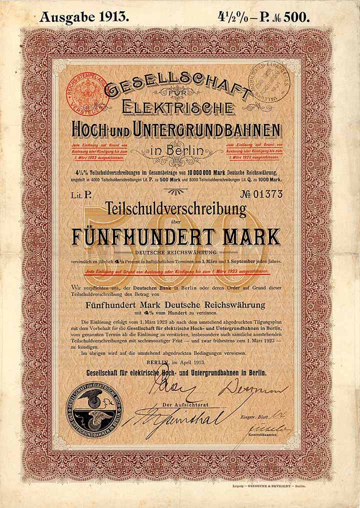 Gesellschaft für elektrische Hoch- und Untergrundbahnen