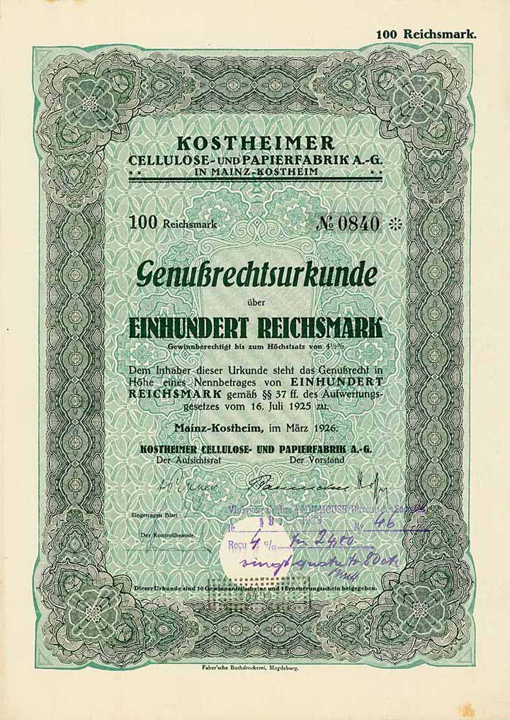 Kostheimer Cellulose- und Papierfabrik AG