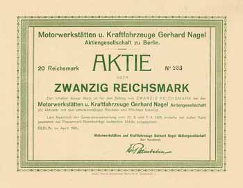 Motorwerkstätten und Kraftfahrzeuge Gerhard Nagel AG
