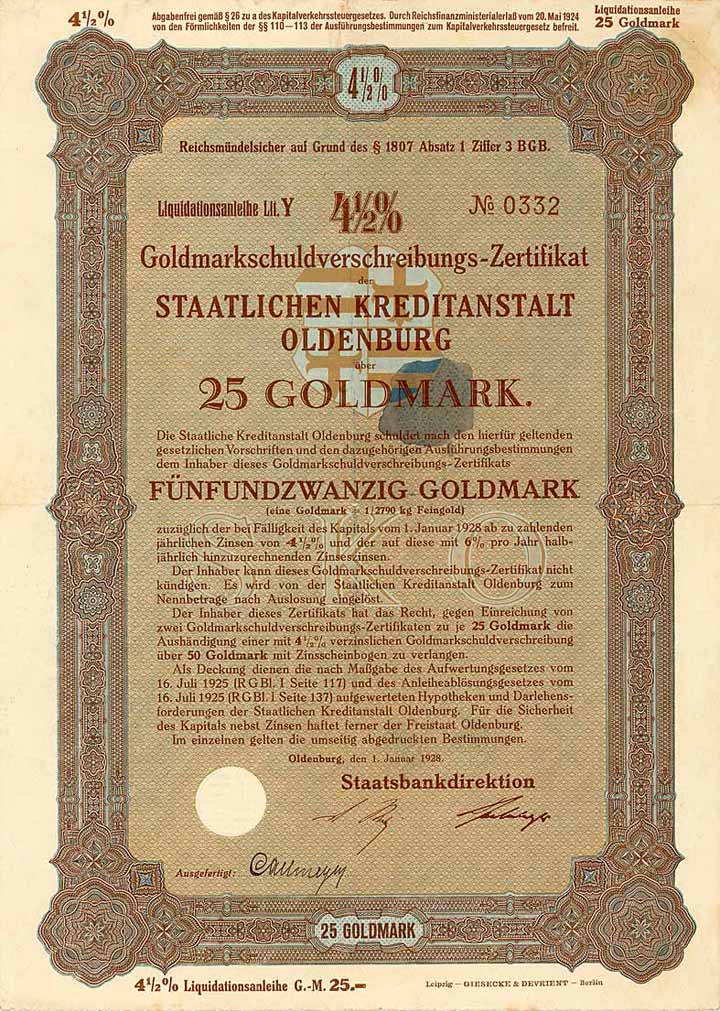 Staatliche Kreditanstalt Oldenburg