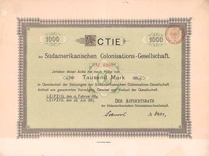 Südamerikanische Colonisations-Gesellschaft