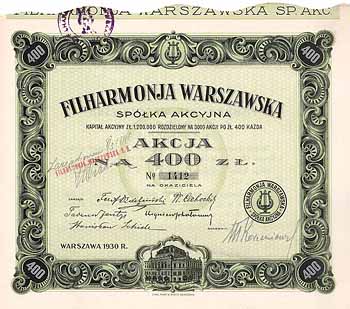 Filharmonja Warszawska S.A. (Warschauer Philharmonie AG)