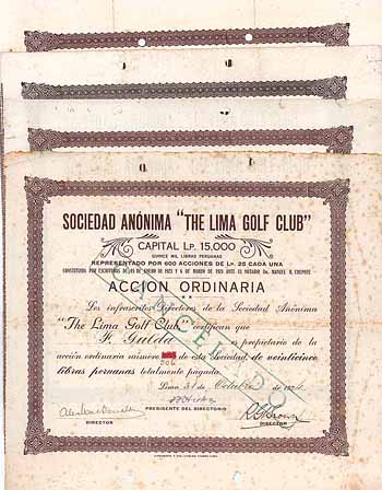 S.A. “The Lima Golf Club” (23 Stücke)