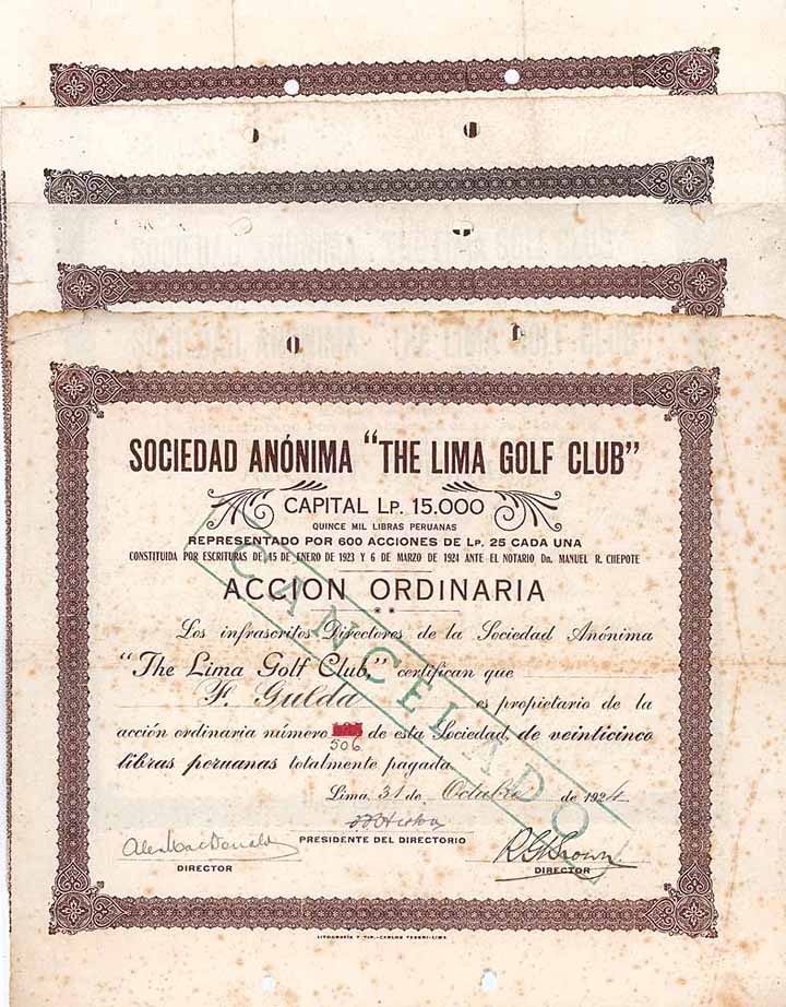 S.A. “The Lima Golf Club” (23 Stücke)