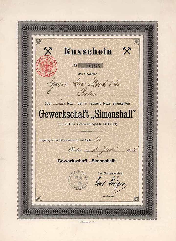 Gewerkschaft Simonshall