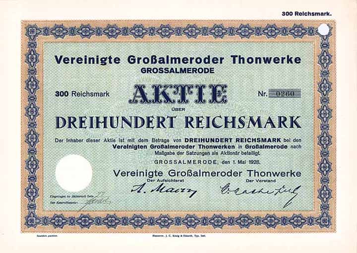 Vereinigte Grossalmeroder Thonwerke