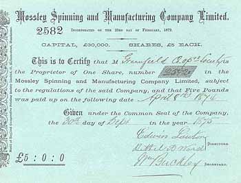 Mossley Spinning & Manufacturing Co.