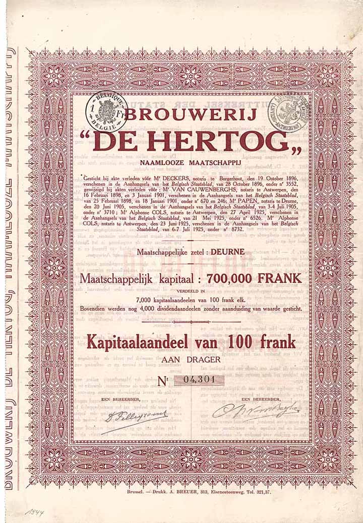 Brouwerij “De Hertog” N.V.