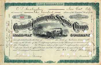 Cincinnati, Indianapolis, St. Louis & Chicago Railway (OU C.P. Huntington, M.E. Ingalls)