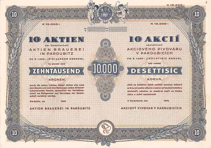 Aktien-Brauerei in Pardubitz