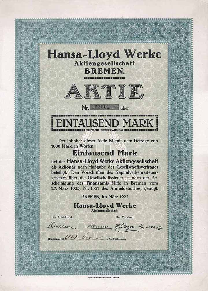 Hansa-Lloyd Werke AG