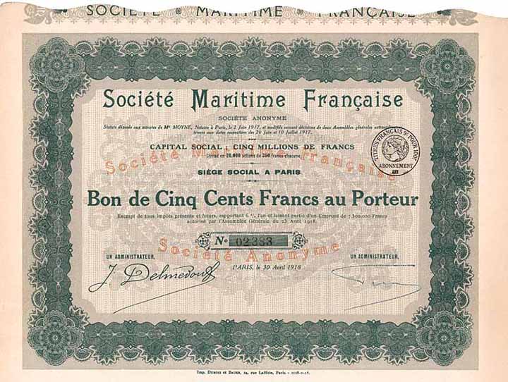 Soc. Maritime Francaise S.A.