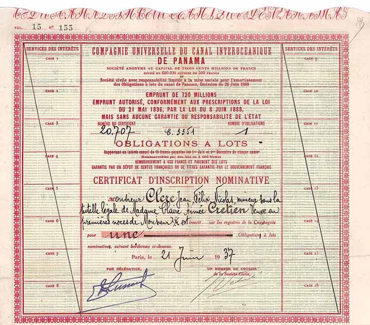 Cie. Universelle du Canal Interocéanique de Panama S.A.