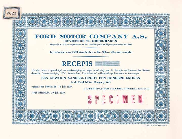 Ford Motor Company A.S.