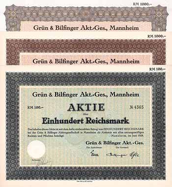 Grün & Bilfinger AG (3 Stücke)