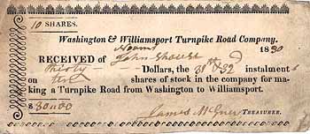 Washington & Williamsport Turnpike Road Co.