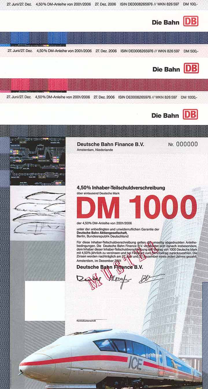 Deutsche Bahn Finance B.V. (3 Stücke)