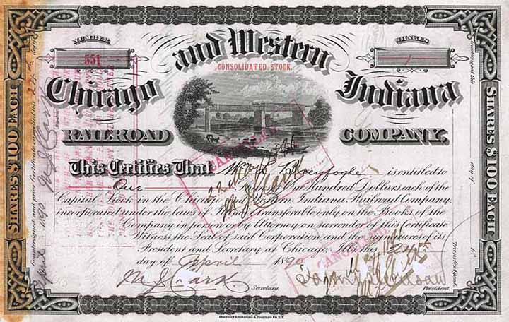 Chicago & Western Indiana Railroad (Consolidated Stock)