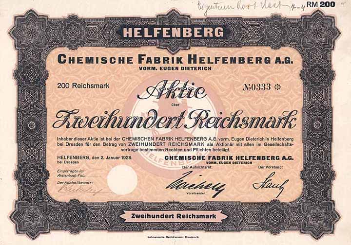 Chemische Fabrik Helfenberg AG vorm. Eugen Dieterich