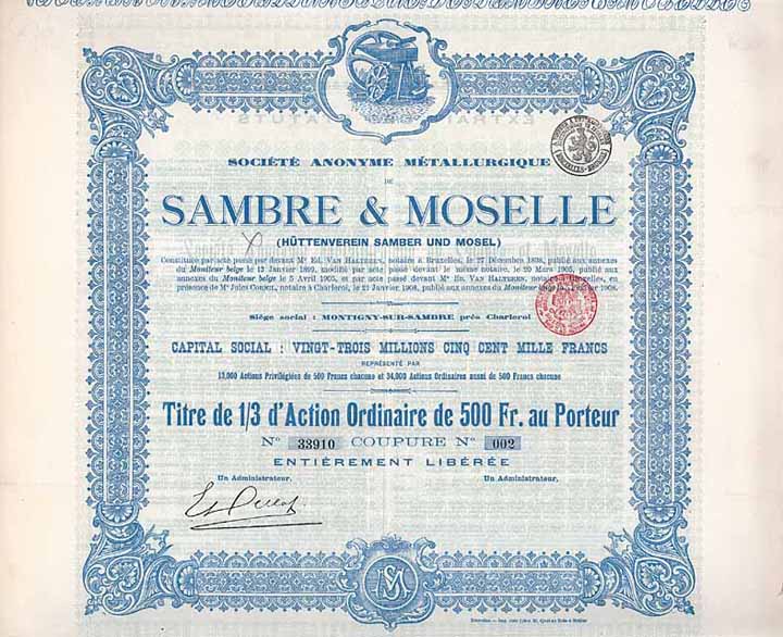 S.A. Metallurgique de Sambre et Moselle (Hüttenverein Samber und Mosel)