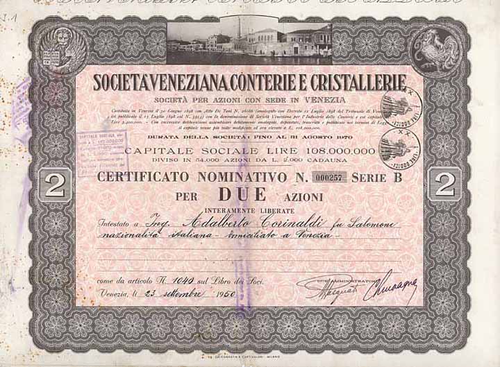 Societá Veneziana Conterie e Cristallerie