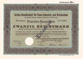 AG für Eisen-Industrie u. Brückenbau (vorm. Johann Caspar Harkort)