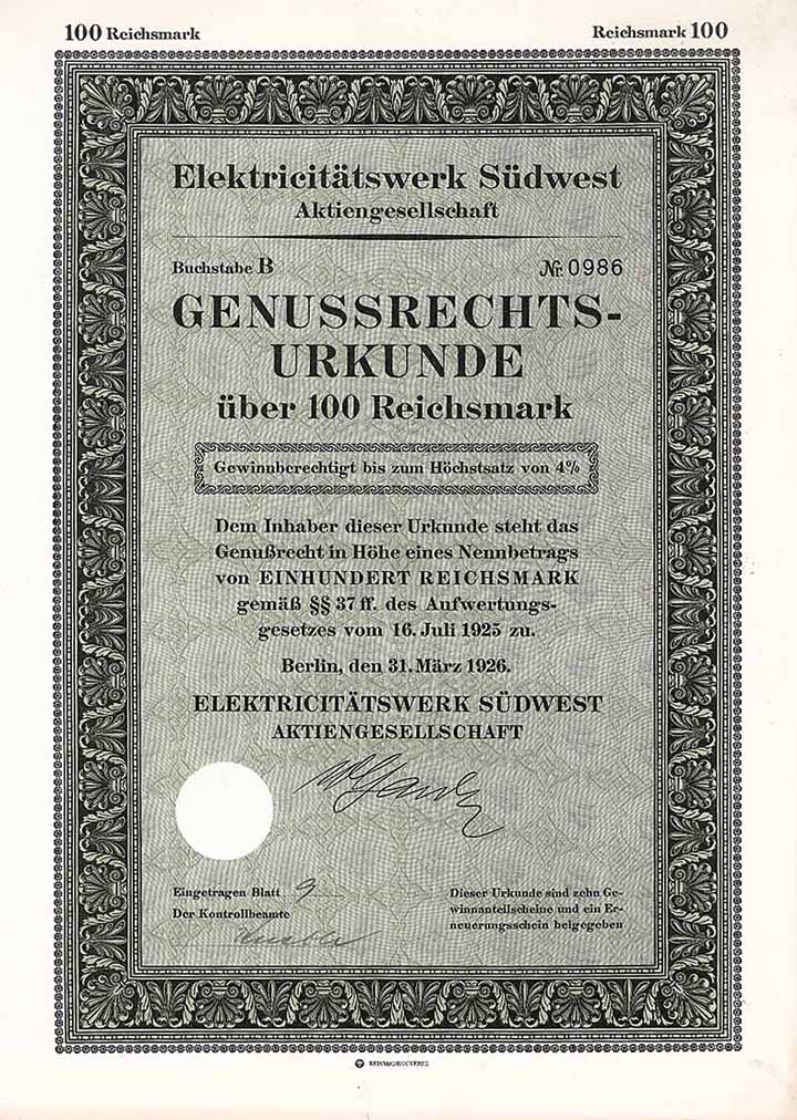 Elektricitätswerk Südwest AG