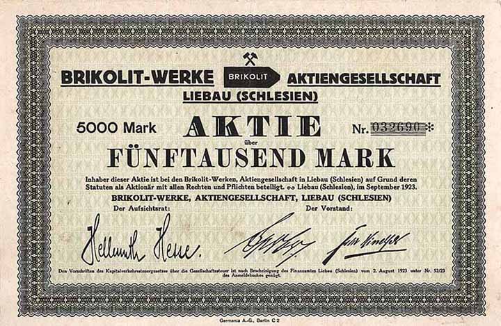 Brikolit-Werke AG