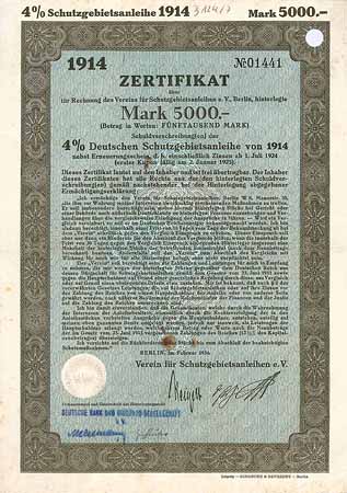 Deutsche Schutzgebietsanleihe von 1914