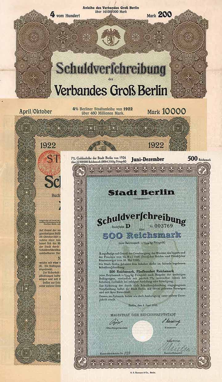 Stadt Berlin und Verband Groß Berlin - Lot 13 Stücke