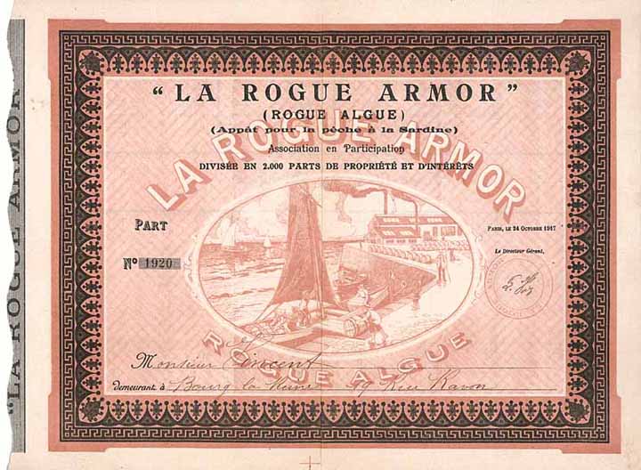 “La  Rogue Armor” (Rogue Algue) (Appat pour la peche à la Sardine)