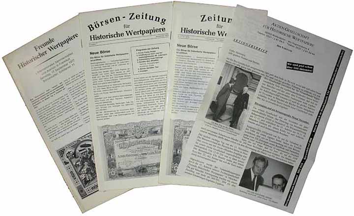 FHW und AG Hist - Konvolut Gründerschriften (4 Stücke)