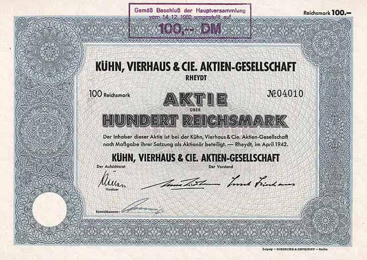 Kühn, Vierhaus & Cie. AG