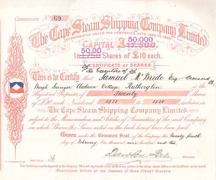 Cape Steam Shipping Co.