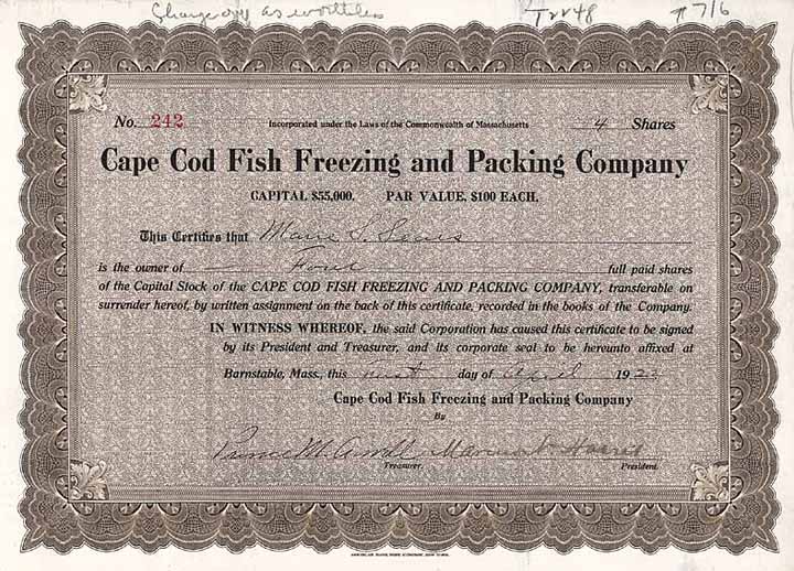 Cape Cod Fish Freezing & Packing Co.
